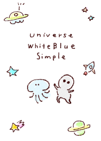 simple universe White Blue