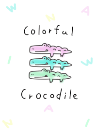 colorful crocodile simple