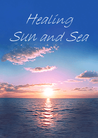 Healing shining sun and sea 4 - blue