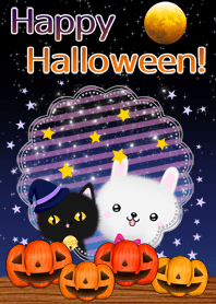 秋のハロウィンうさぎの着せかえ