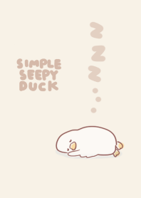 simple sleepy duck beige