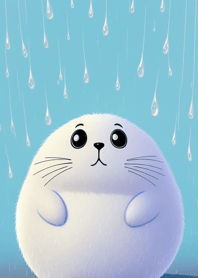 A cute seal on a rainy day EF84f5