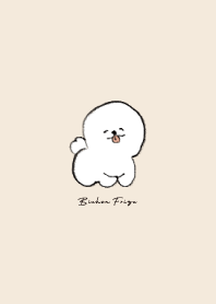 Simple Bichon Frize beige color