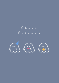 Ghost Friend2: gray blue & white.