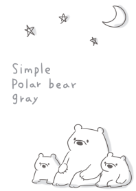 simple Polar bear gray white