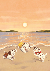 Polka Dot Dog with Vanilla Sky