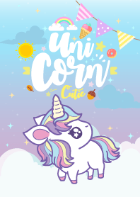 Unicorn Kawaii Love Pea Flower