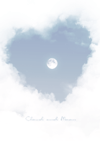 Heart Cloud & Moon - blue 04