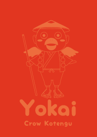 Yokai Crow Kotengu Scar red