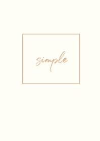 simple cursive -brown beige-