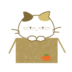 sticker calico cat