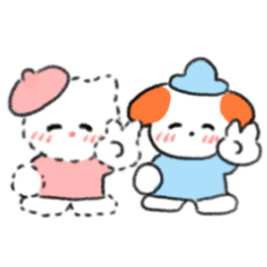 Inu and Neko Sticker for Friends part 2