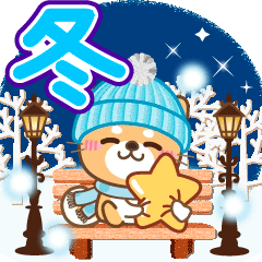 Shiba dog moving winter&newyear japan2