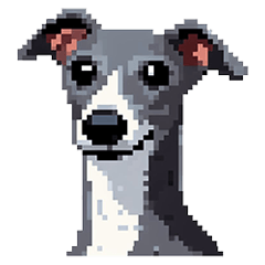 ドット絵 イタリアングレーハウンド 犬