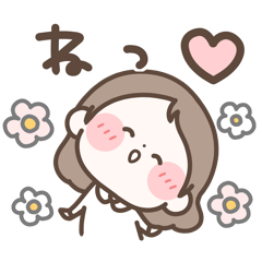 好き！！！が伝わるスタンプ【おんなのこ】