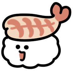 Smiling sushi anime Sticker