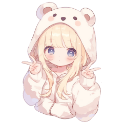 Polar bear girl's daily life