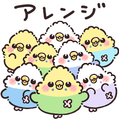 組み合わせて使えるインコちゃんスタンプ