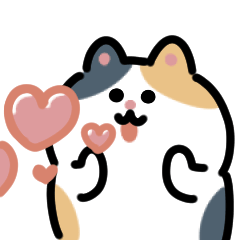 Heartful cat Sticker