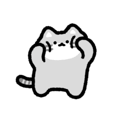 cute Pallas's cat move sticker