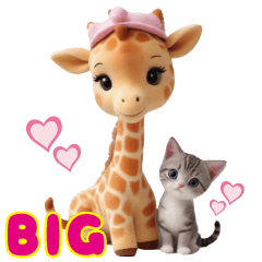 cute giraffe BIG Sticker by keimaru