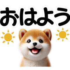 柴犬♡デカ文字スタンプ