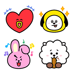 ユニバースター BT21 絵文字