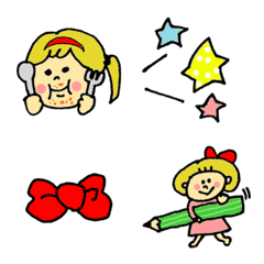 POCAママの絵文字　女の子編 3