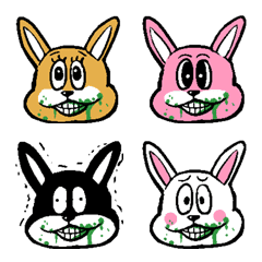 Rabbits blowing vegetable juice