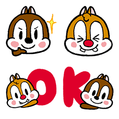 Chip 'n' Dale（手繪風）表情貼