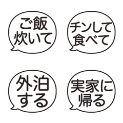 万能ひとこと 家族編2 吹き出し 絵文字