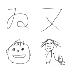 手書き文字と手書き絵文字