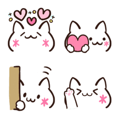 ちびカワ♡顔文字6 ねこちゃん