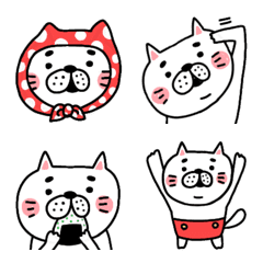 色々絵文字“白い猫だよ”