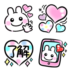 Otona Pastel WhiteRabbit Colorful Emoji2