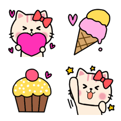 Cute Cat Nekunya Funny Girly Emoji