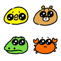 Animals with sad faces(emoji)