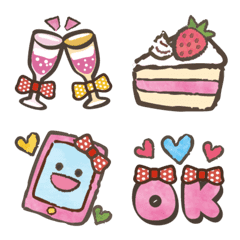 Girly ribbon sweet color Emoji