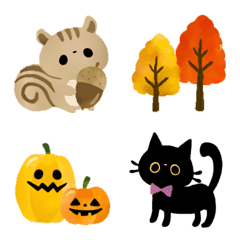 Various emoji that can be used in autumn