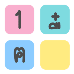 Number and Thai ETC in Square