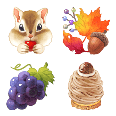 Watercolor Emoji - Autumn