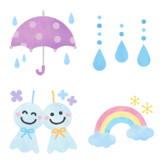 水彩えほん【梅雨〜初夏】絵文字