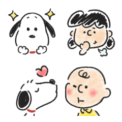 Snoopy 애니메이션 이모티콘: 심플 손그림