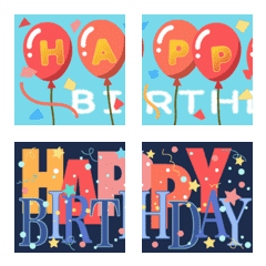 A Connected Big Letters Birthdays