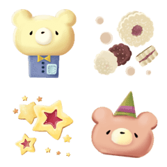 Fluffy bear cookie Emoji