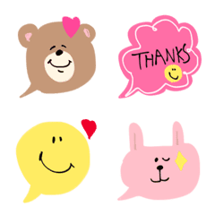 cute, speech bubble, bear