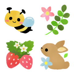 Mover!  Emoji fofo de primavera