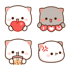 もちもち動くももねこちゃんAnimated Emoji