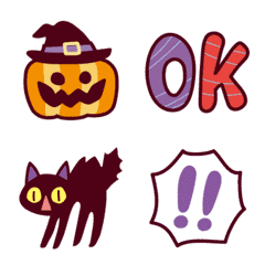 動く★ハロウィンと黒ネコ