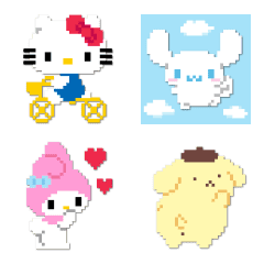 Sanrio characters อิโมจิ 8 bit ดุ๊กดิ๊ก